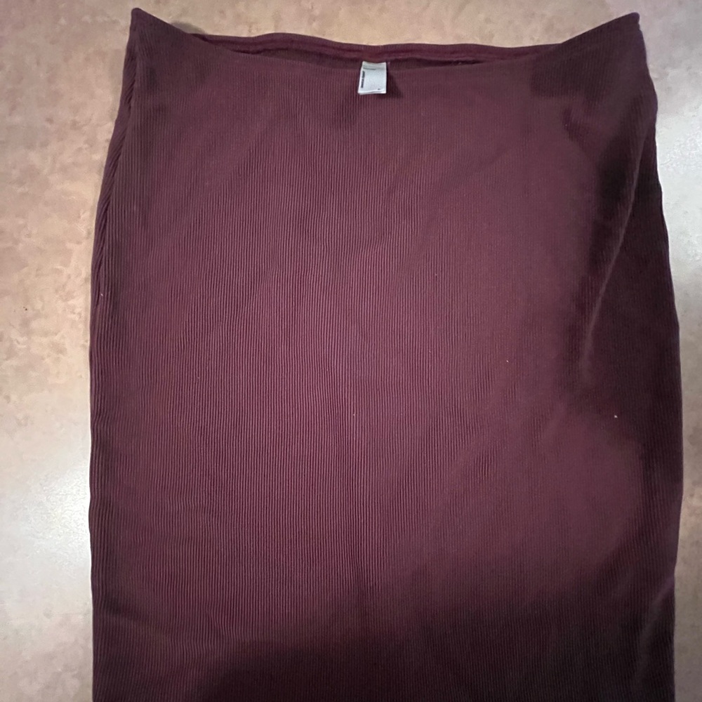 American Apparel Rich Burgundy Pencil Skirt